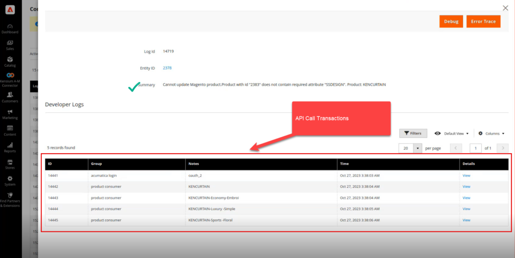 API Call Transaction